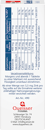 Kieselerde + Biotin + Zink Tabletten 40 St. Doppelherz