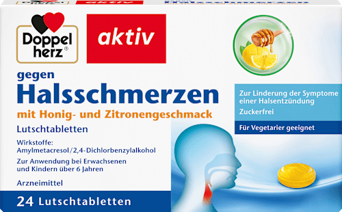 Lutschtabletten gegen Halsschmerzen  Honig Zitrone Doppelherz