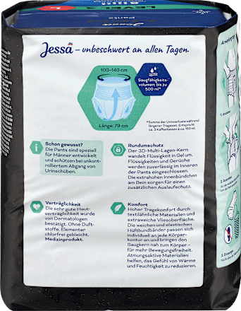 Pants da uomo per incontinenza Level 4 - taglia L Jessa DISKRET