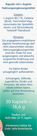 L-Arginin 500 Kapseln 30 St. Doppelherz