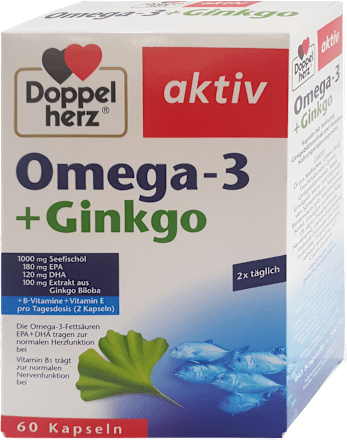 aktiv Omega-3 + Ginkgo kapsule Doppelherz