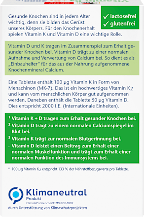 Vitamin K2 + D3 2000 I.E. Tabletten 30 St Doppelherz