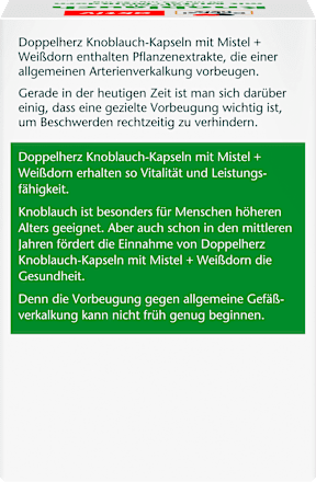 Knoblauch Kapseln mit Mistel + Weißdorn Doppelherz
