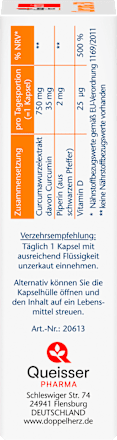 aktiv Curcuma 750 mit Curcumin + Vitamin D3 Kapseln Doppelherz