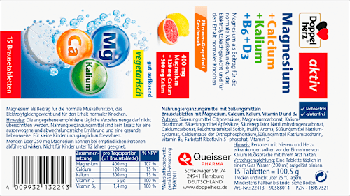 Magnesium Calcium Kalium + Vitamine B6 + D3 15 St Doppelherz