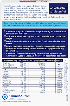Kieselerde + Kollagen Tabletten Doppelherz