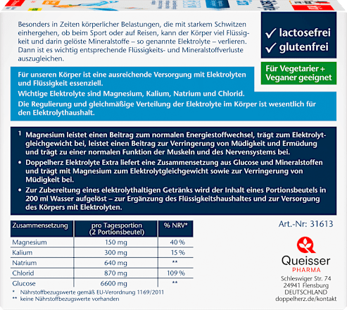 Elektrolyte Extra Portionsbeutel 20 St Doppelherz