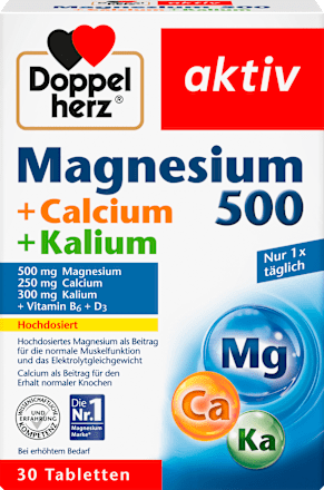 Magnesium 500 + Calcium + Kalium Doppelherz
