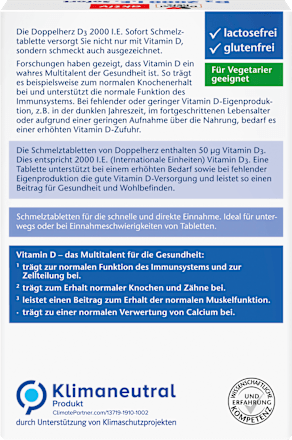 Vitamin D3 2000 I.E. Schmelztabletten 30 St Doppelherz