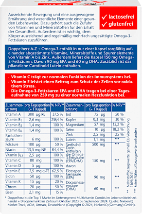 A-Z + Omega-3 Extra Kapseln 30 St Doppelherz