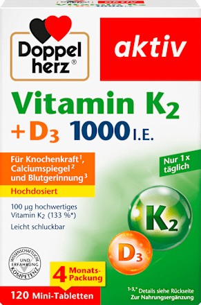 Vitamin K2 + D3 1000 I.E. Tabletten 120 St Doppelherz