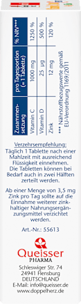 Vitamin C 1000 + D3 + Zink Depot Tabletten 30 St Doppelherz
