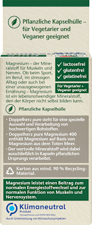 pure Magnesium 400 Kapseln Doppelherz