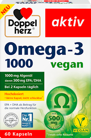 aktiv Omega-3 1000 Kapseln vegan Doppelherz