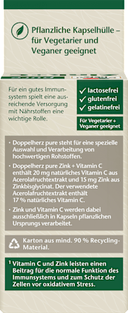 pure Zink + C Kapseln Doppelherz