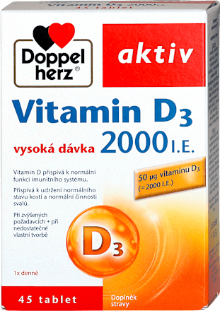 Vitamin D3 vysoká dávka 2000 I.E. Doppelherz