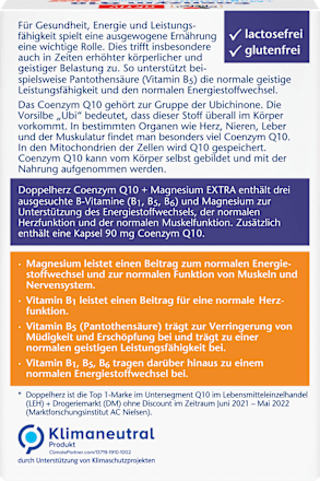 aktiv Coenzym Q10 + Magnesium Extra Kapseln Doppelherz