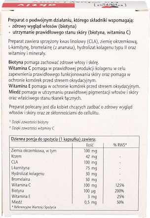Suplement diety na włosy i skórę regeneracja, kapsułki Doppelherz