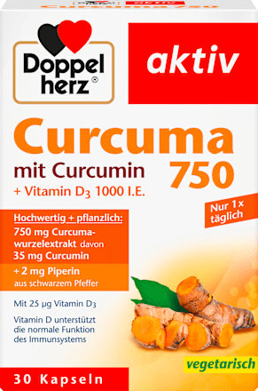 aktiv Curcuma 750 mit Curcumin + Vitamin D3 Kapseln Doppelherz