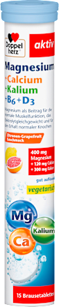 Brausetabletten Magnesium + Calcium + Kalium + B6 + D3 Doppelherz