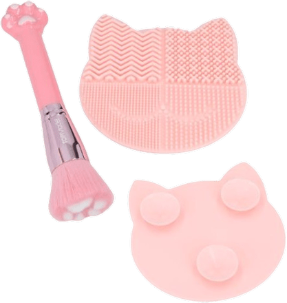 Kitty četkica i jastučić za čišćenje make up četkica TOP Model