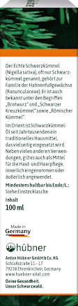 Bio Schwarzkümmel-Öl hübner