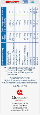Glucosamin 1600 Kollagen MSM Vitamin C Kapseln 40 St Doppelherz