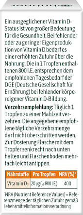 Tropfen Vitamin D3 hübner