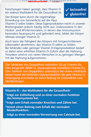 Vitamin D3 2000 I.E. Mini Tabletten 60 St Doppelherz