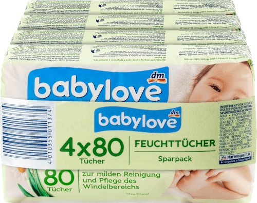 Feuchttücher, (4x80 St) babylove