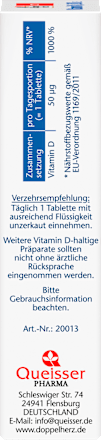 Vitamín D3 vysoká dávka 2000 I.E., 50 tablet Doppelherz
