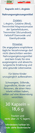 L-Arginin Kapseln, 30 St Doppelherz