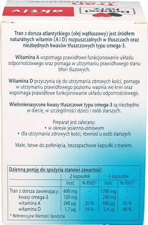 Suplement diety Tran na odporność, kapsułki Doppelherz