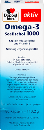 Omega-3 Seefischöl 1000 Kapseln 80 St. Doppelherz