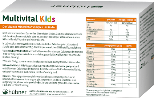 Multivital Kids Direktsticks 15 St hübner