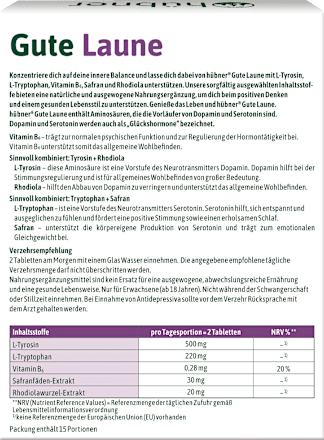 Gute Laune Tabletten 30 St hübner