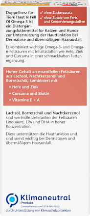 Nahrungsergänzung Katze & Hund, Haut & Fell Öl  Doppelherz