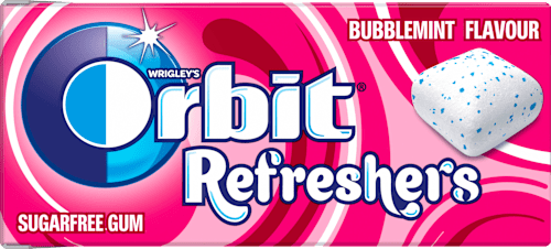 Žvečilni gumiji brez sladkorja Refreshers Bubblemint  Orbit