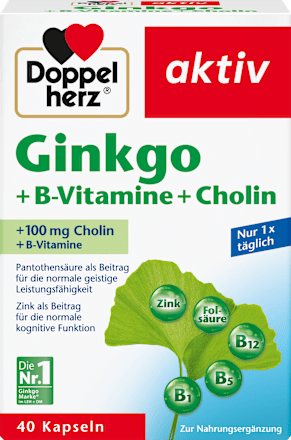 Ginkgo + B-Vitamine + Cholin Kapseln 40 St Doppelherz
