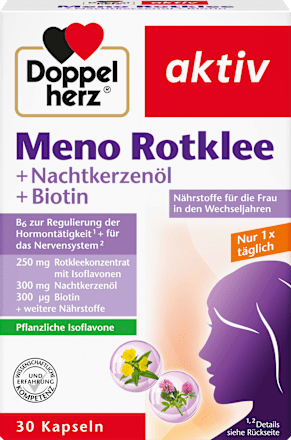 Meno Rotklee + Nachtkerzenöl + Biotin Kapseln 30 St. Doppelherz
