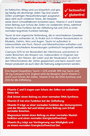 Taurin + Q10 Kapseln 30 St Doppelherz