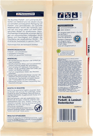 Bodentücher Parkett und Laminat feucht Denkmit