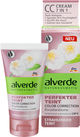 Getönte Tagescreme Perfekter Teint Color Correction Porzellanblume alverde NATURKOSMETIK