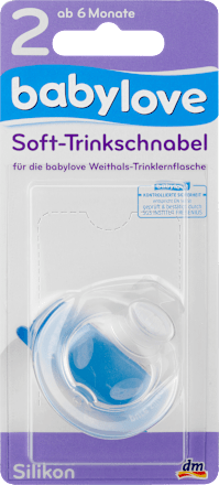 Soft-Trinkschnabel aus Silikon, Größe 2, ab 6 Monaten babylove