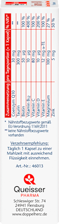 Taurin + Q10 Kapseln 30 St Doppelherz