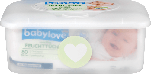 Feuchttücher sensitive + Box babylove