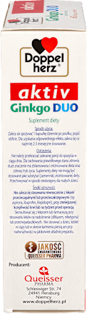 Suplement diety Ginkgo Duo, kapsułki Doppelherz