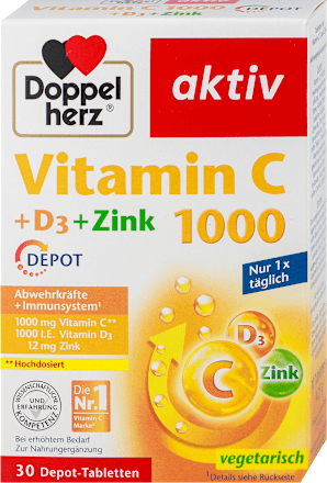 aktiv Vitamin C + D3 + Cink  Doppelherz