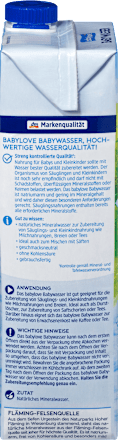 Babywasser von Geburt an babylove