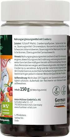 Weichgummies Coole Cranberry 60 St hübner